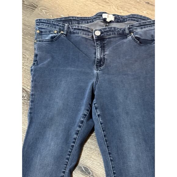 Eloquii Denim Skinny Jeans, Stretchy, Medium Wash, Size 18G - Picture 2 of 9